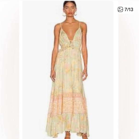 Spell Women's Bohemian Floral Jacket - Mint and Pastel Yellow - Picture 7 of 11